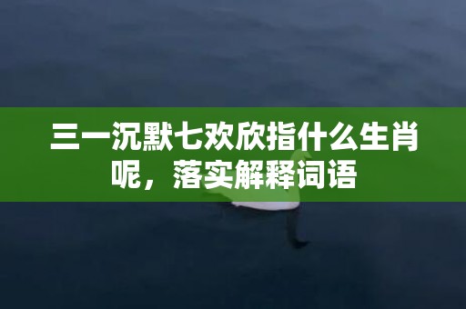 三一沉默七欢欣指什么生肖呢，落实解释词语