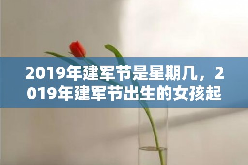 2019年建军节是星期几，2019年建军节出生的女孩起什么名字合适，宜用什么字