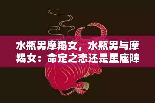 水瓶男摩羯女，水瓶男与摩羯女：命定之恋还是星座障碍？