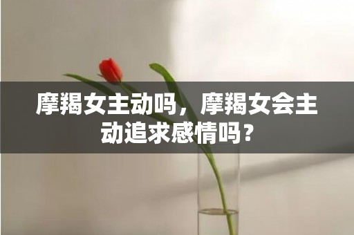 摩羯女主动吗，摩羯女会主动追求感情吗？